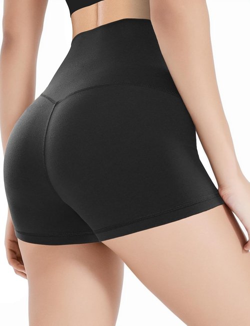 Buauty Women's High Waisted Biker Shorts - Tummy Control Spandex Yoga & Gym Wear | 2.5" Length