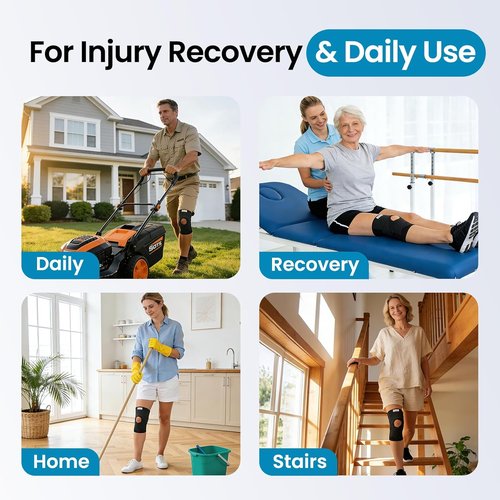 Galvaran Knee Brace - Breathable Adjustable Support with Side Stabilizers for ACL & MCL Injuries