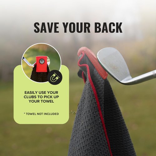 Stripebird - Magnetic Clip for Any Towel (Red) - Highest Strength Magnet for Magnetic Golf Towel - Removable from Towels - Magnet Golf Towel - Magnetic Golf Towels for Men