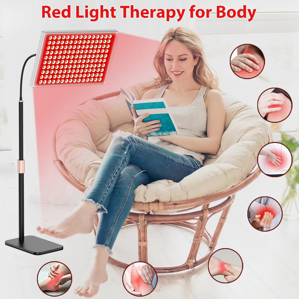 Red Light Therapy Lamp by [Brand Name] - 660nm & 850nm Infrared LED Panel with Adjustable Stand for Home & Gym Use