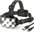 Victoper Rechargeable Headlamp - High Lumen 10 LEDs with 8+2 Modes & Red Light | Waterproof for Outdoor Activities