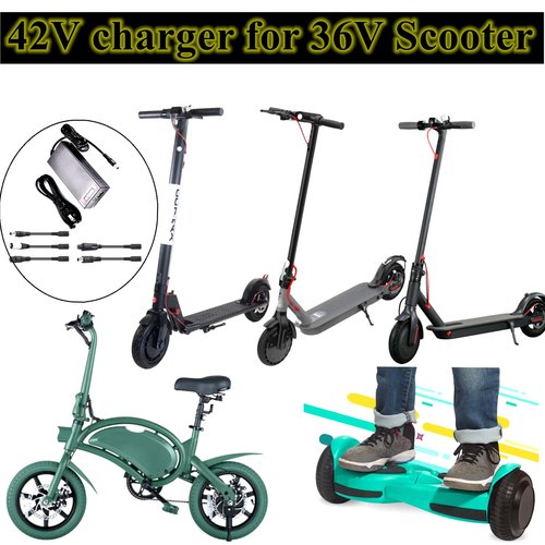 42V 2A UL VOLPAM Electric Scooter Charge,6Plugs for Gotrax Electric Scooter Charger,Hover-1,Hiboy,Jetson,Maxshot Scooter