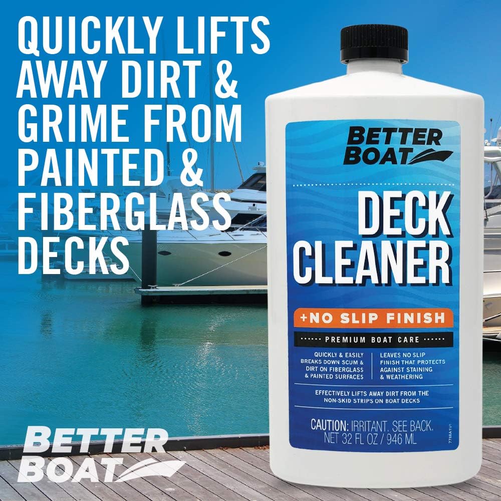 Better Boat Boat Deck Cleaner - Marine Grade Formula for Non-Skid Strips | Safe on Fiberglass, Vinyl & Aluminum
