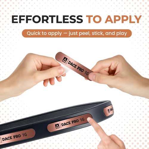 DACE PRO Copper Weighted Pickleball Paddle Tape – 1g Precision Strips for Fine-Tuned Paddle Weighting, Lead-Free Alternative to Lead & Tungsten Tape for Balance, Control, Stability & Sweet Spot