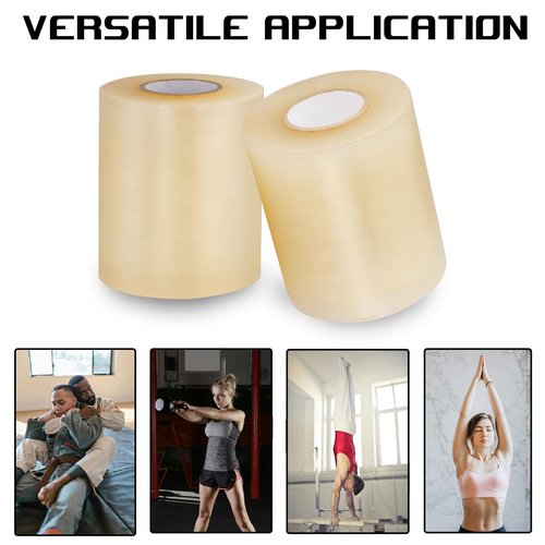 JUYO VONSAN 20 Pcs Wrestling Mat Tape 3'' x 84' Clear PVC Gym Floor Mat Tape, 7mil Thick, for Wrestling Grappling Exercise (20, Clear, 3'' x 84')