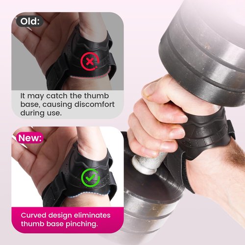 Mekiley CMC Thumb Support Brace - with Firm Supportive Wrist Strap, Dual Density Thumb Brace Stabilizes CMC Joint, Pain Relief for Osteoarthritis for Women and Men (Black, Right Hand, Medium)