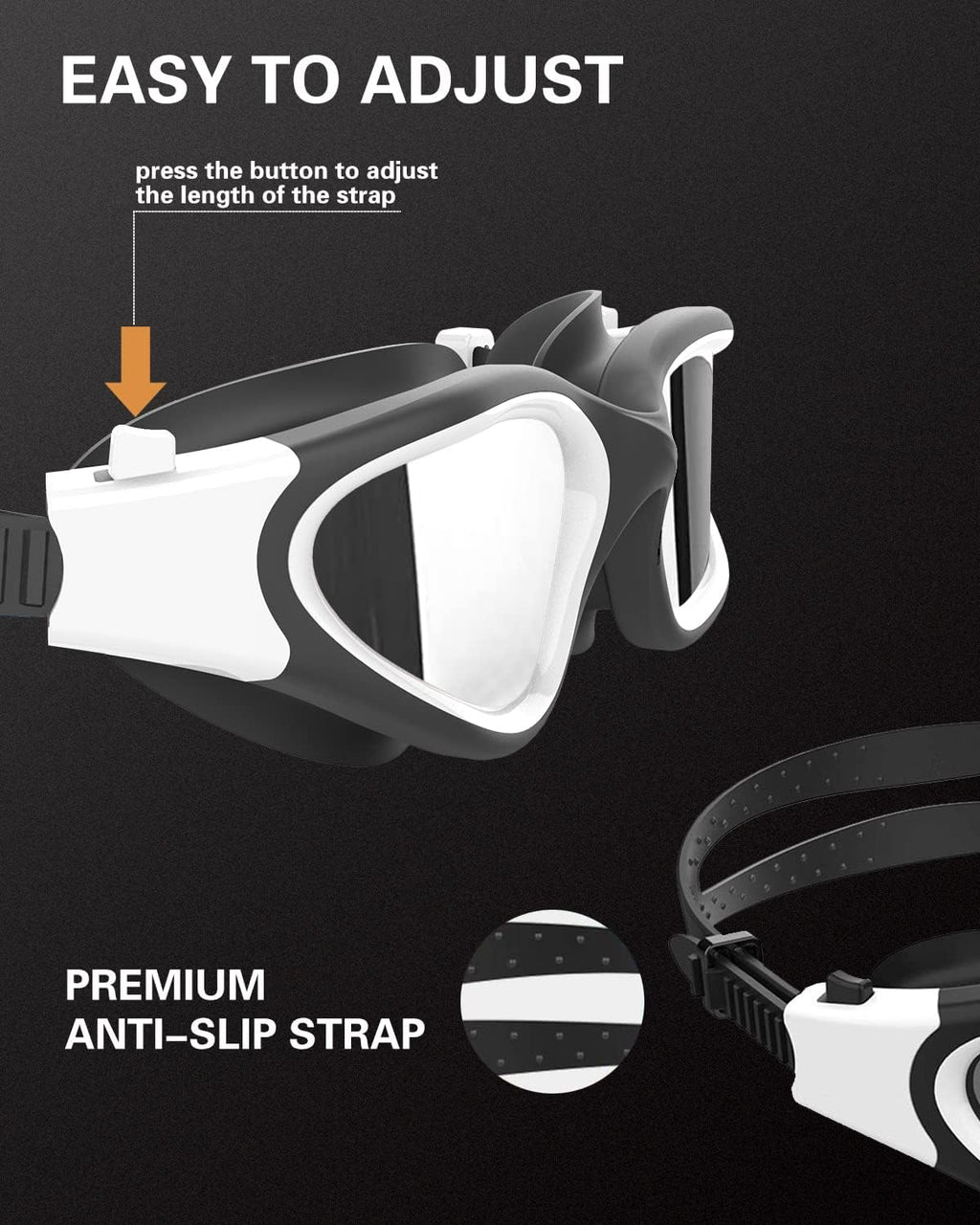 Polarized Swim Goggles by [Brand Name] - Anti-Fog & UV Protection for Men and Women