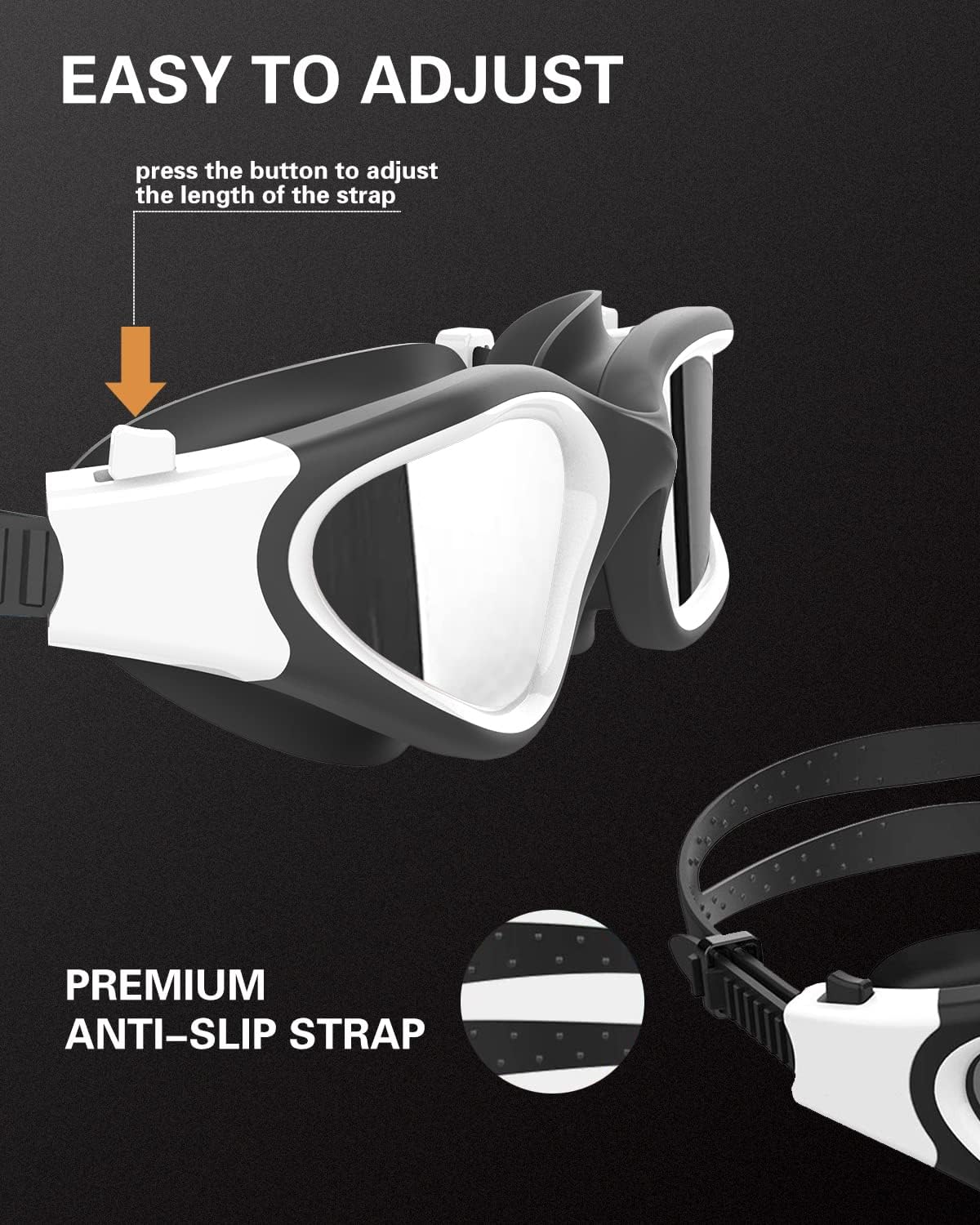 Polarized Swim Goggles by [Brand Name] - Anti-Fog & UV Protection for Men and Women