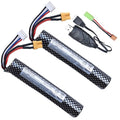 funkawa Water Bead Gel Ball Blaster 11.1V 2500mAh [Capacity and Discharge Upgraded ] Rechargeable Battery XT30 Plug with Charging Cable, Airsoft Battery 11.1V for Airsoft Gun Gel Ball Blaster(2-Pack)