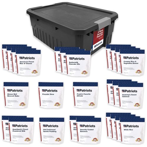 4Patriots 4-Week Survival Food Kit - Long-Lasting Emergency Food Supply | 192 Servings, 25-Year Shelf Life