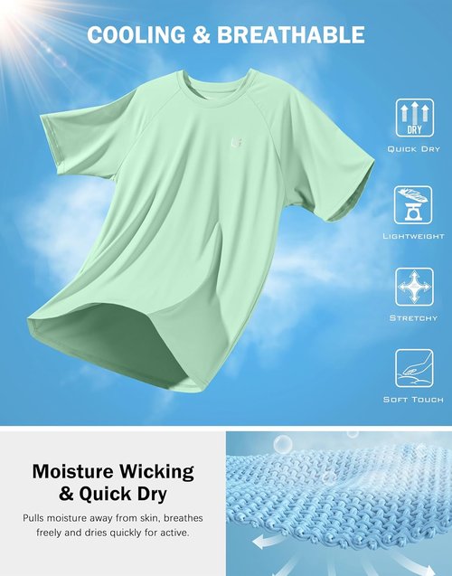 G Gradual Men's Athletic Workout T-Shirts - Moisture-Wicking Cooling Short Sleeve Performance Tee for Gym & Tennis