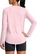 SANTINY Lightweight Long Sleeve Workout Top - Breathable Yoga & Gym Shirt | UPF 50+ Sun Protection