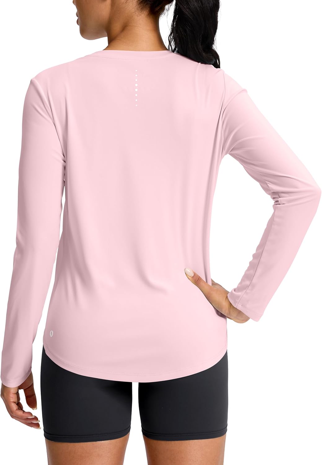 SANTINY Lightweight Long Sleeve Workout Top - Breathable Yoga & Gym Shirt | UPF 50+ Sun Protection