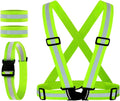 Skiennix Reflective Vest - Adjustable High Visibility Glow Belt with 2-Pack Armbands | Ultralight & Comfy for Running, Cycling, Walking