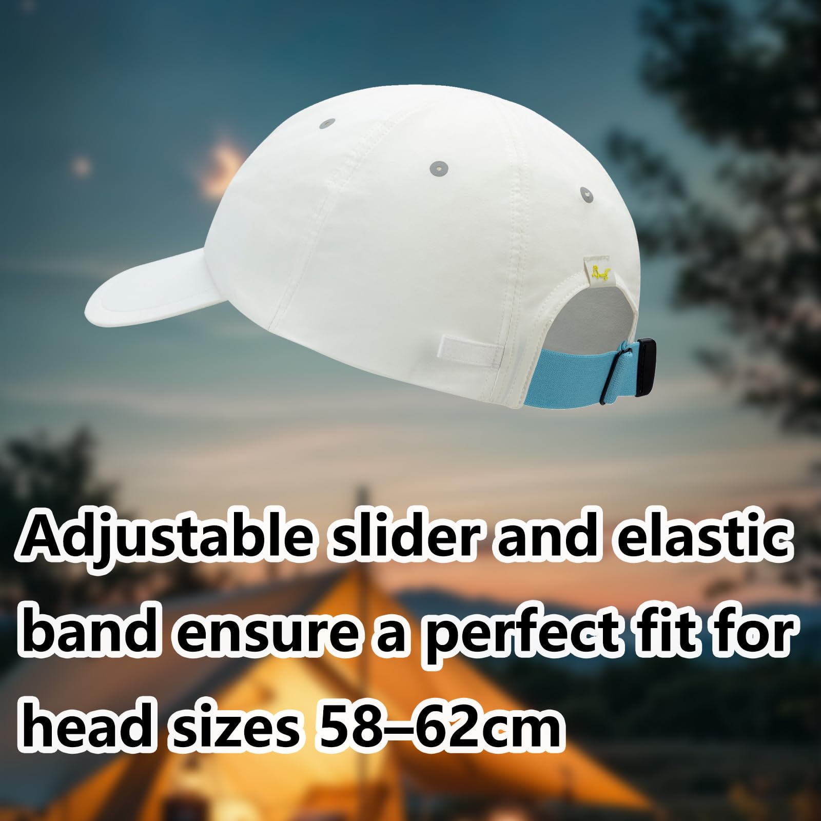 Ultra-Lightweight & Breathable UPF 50+ Baseball Cap, Classic Performance Sun Protection for Golf, Tennis, Travel & Daily Wear(White)