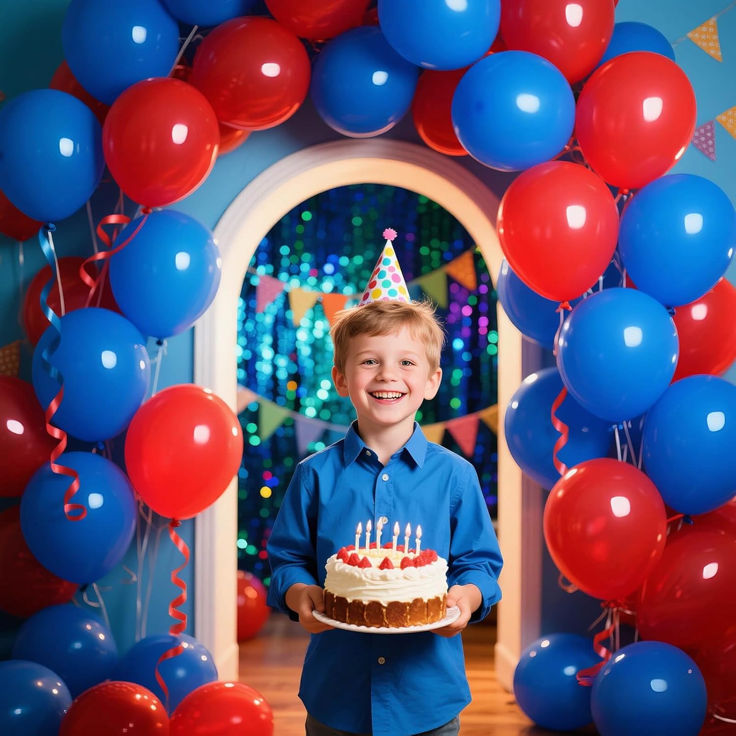 Red Balloon 110pcs - 12 Inch Red Latex Balloons for Birthday, Valentine's Day & Weddings | Includes 2 Ribbons