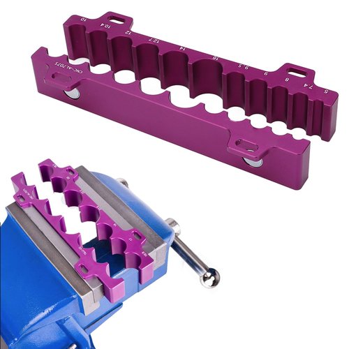 CYSFETENA Vise Clamp Block 5.8", Hub Axle Pedal Spindle, Aluminium Alloy Strong Magnetic Vice Pads for Fork Hub Clamp Rear Shock Axle/Spindle Vise Insert,1 Pair