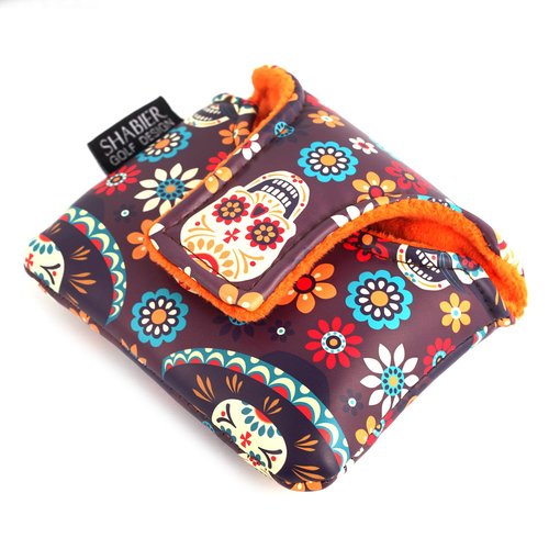 SHABIER Golf Large Mallet Headcover with Day of The Dead Skull Design for Taylormade MySpider X Putter, MySpider Tour Putter
