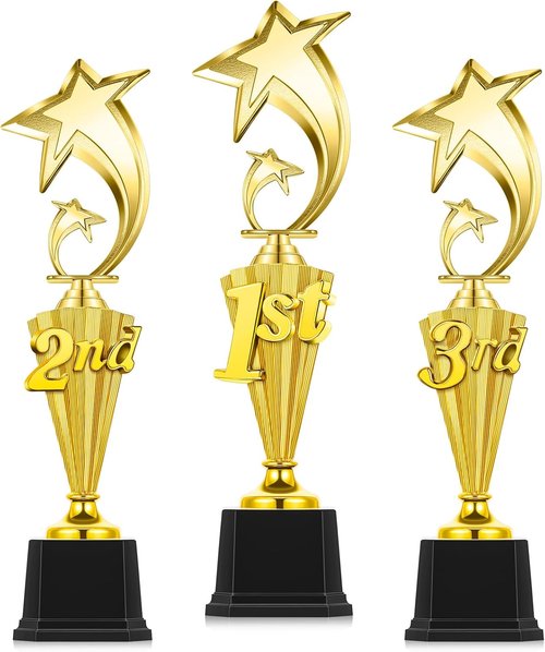 1st Place Trophy - Plastic Sports Award Cup for Football & Soccer Tournaments | Fun Prize for Competitions