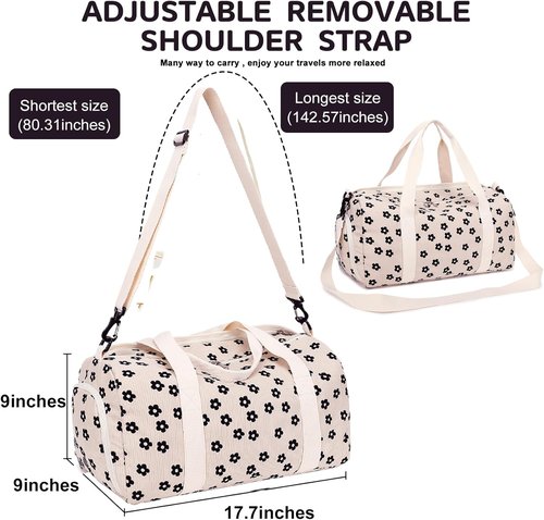 BLUBOON Duffle Bag - Cute Gym Bag for Girls with Shoe Compartment & Waterproof Design | Ideal for Travel