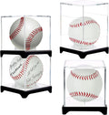 Skiennix Baseball Display Case - UV Protected Acrylic Boxes for 4 Baseballs with Base