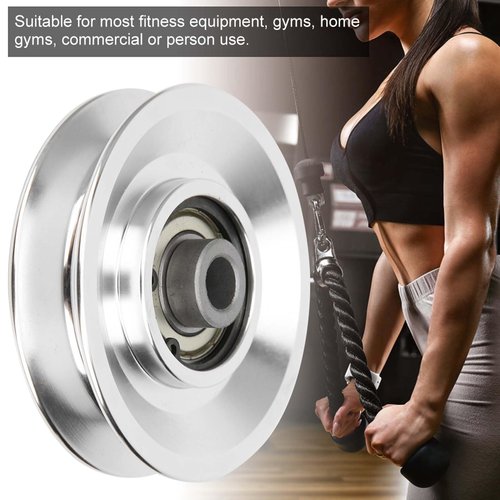 Jwthee Aluminum Pulleys for Cable Machine, 2 PCS Pulley Wheel Universal Bearing Wheel for Home Gym Exercise Machine Attachments (80mm)
