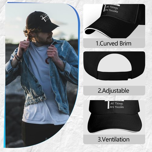 Jesus Hat for Men, Snapback Christian Hats for Women, Outdoor Religious Caps Adjustable Christian Baseball Cap