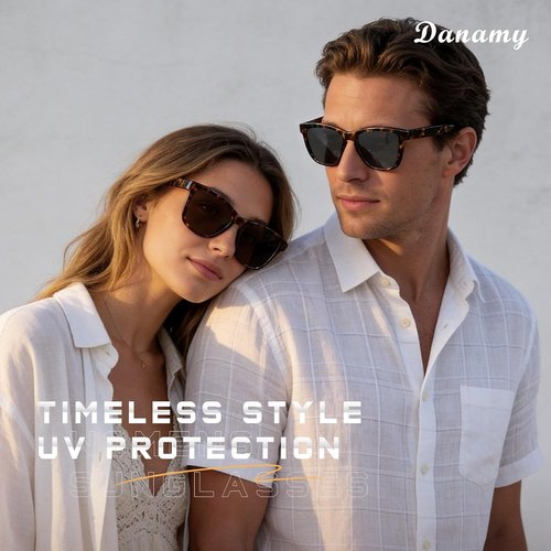 DANAMY Polarized Sunglasses for Women - Trendy Designer Mirrored UV400 Protection