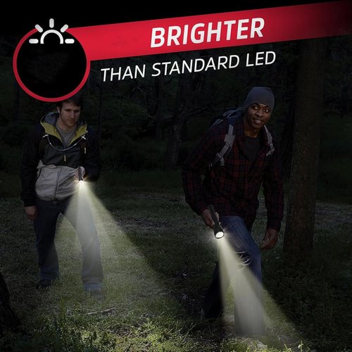 Hilngav Heavy Duty 2-Cell D Battery LED Big Flashlights, Zoomable Single Mode Aluminum Alloy Torch Flashlight, Rugged Metal Flashlight for Outdoor Adventures Emergency Hiking Camping Caving (1 Pack)