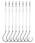 Offset Circle Fishing Hooks Rig 50pcs Saltwater Leader Set 9/0 (Variation 9/0, 50 Pack)