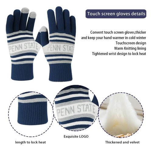 Vintage Classic Skull Cap Beanie Hat with Gloves Cuffed Winter Hat Knit Comes Gifts for Men Women Fans
