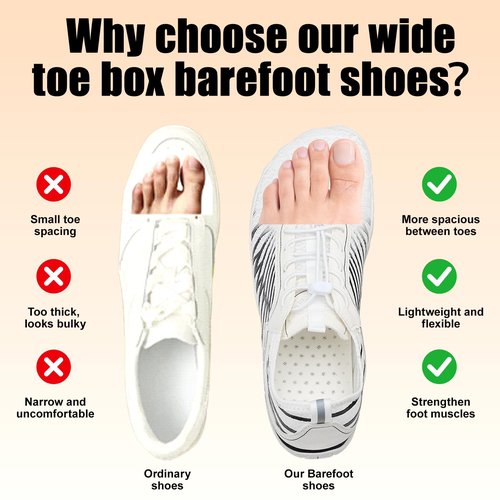 FUNWINK Hike Barefoot Shoes for Womens Men Wide Toe Water Shoes Flexible Lightweight Daily Wear Walking Shoes Unisex,Designed for Walking,Running&Swimming Tan
