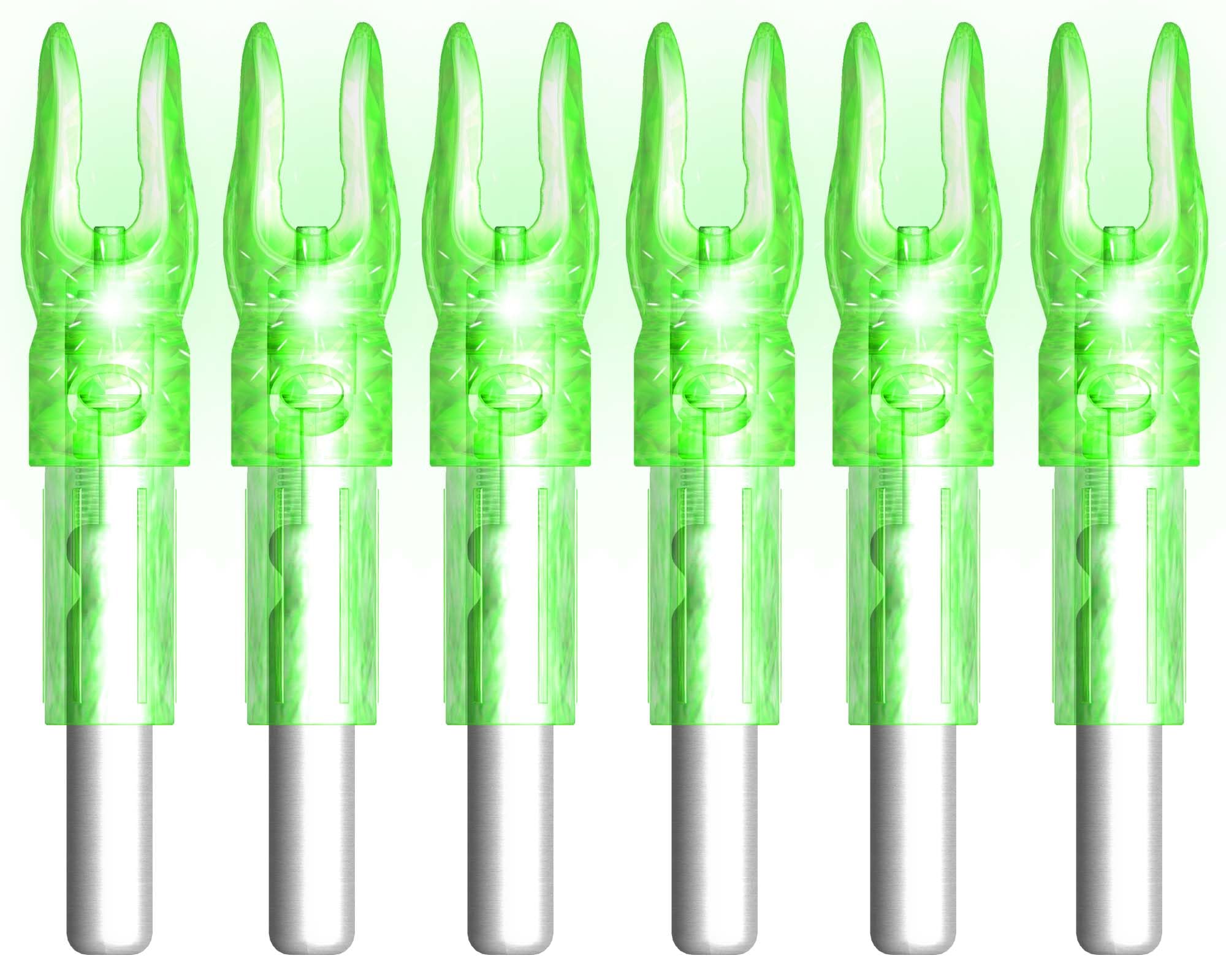 XHYCKJ 6PCS X Led Lighted Nocks for Arrows with .203" Inside Diameter,Screwdriver Included