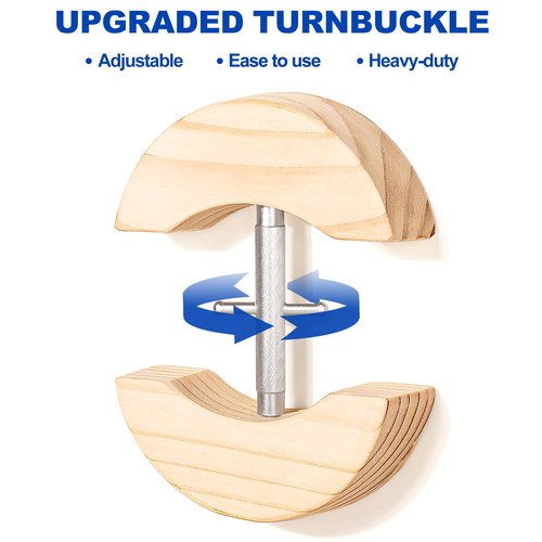 Upgraded Hat Stretcher for Fitted Hats, Adjustable Cowboy Hat Stretcher Fit All Caps - Wooden Heavy Duty of Cap Extender w. a Rotating Rod