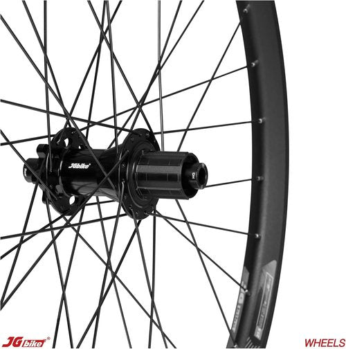 JGbike M30 Mountain Bike Wheelset, 32H 57T 114POE, Presta Valve, Tubeless Ready - Rear 29" 148 * 12mm HG Driver