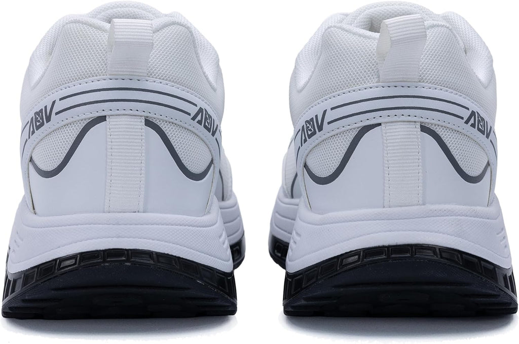 QAUPPE Men's Arch Support Sneakers - Orthotic Walking Shoes for Plantar Fasciitis Relief | Wide Fit