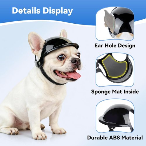 LESYPET Dog Helmet - Adjustable Motorcycle Helmet for Large Dogs with Ear Hole Design | Perfect for Outdoor Riding