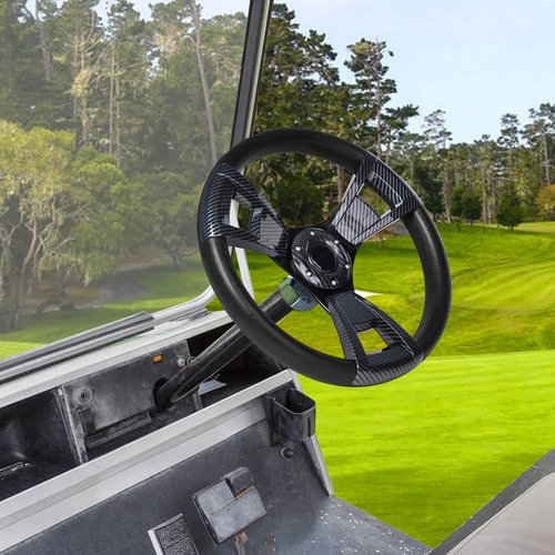 MOSNAI 13.7'' 350mm Golf Steering Wheel, Racing Cart Fit Club Car DS and Precedent,Yamaha EZGO RXV & TXT Golf Cart Steering Wheel Style 11