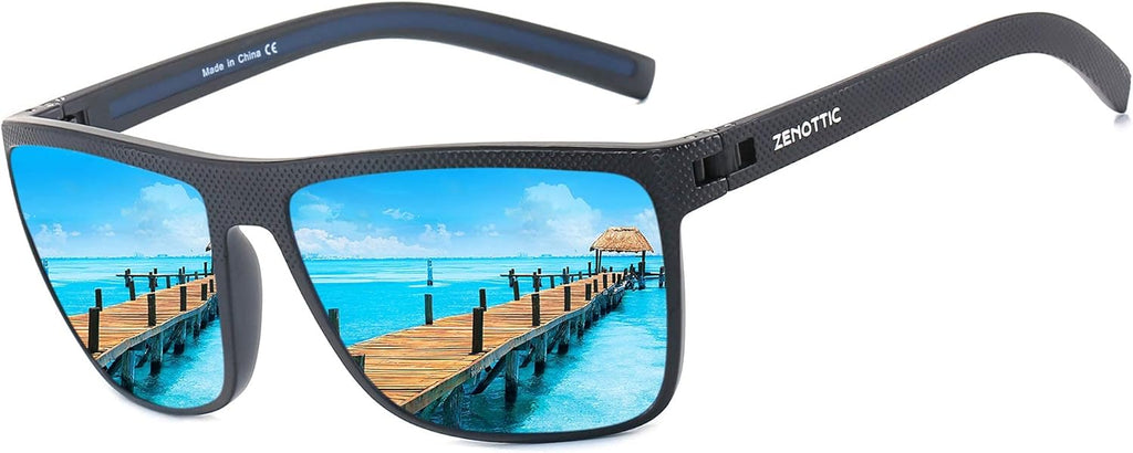 ZENOTTIC Polarized Sunglasses - Lightweight TR90 Frame with UV400 Protection | Stylish Square Design