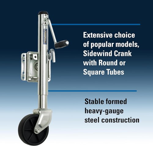 Fulton XP10 Utility Trailer Jack - 1,200 lbs Lift Capacity | Side Mount, Bolt-On, 10 Inch Travel