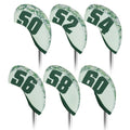 Big Crazy Golf Club Head Cover Wedge Iron, Breathable and Wear-Resistant Neoprene Material, Set of 6, Green Plants Design, Golf Gift for Man and Woman
