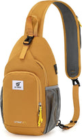 SKYSPER Sling Bag - RFID Crossbody Backpack for Travel & Hiking | Unisex Apricot Daypack