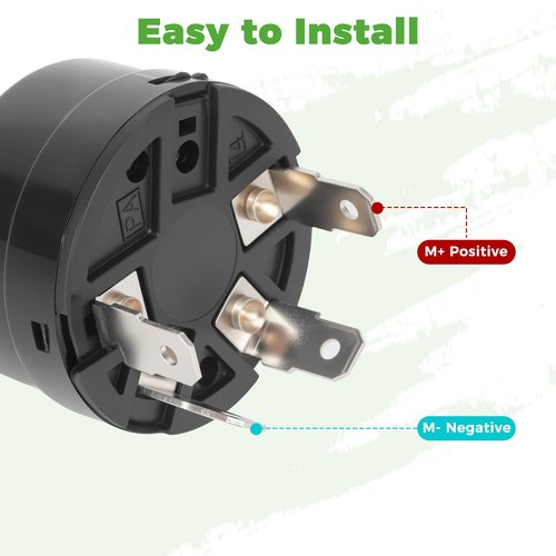 10L0L 4-pin Ignition Key Switch for Club Car Precedent/Onward/Tempo Gas Golf Cart 2004-up, Starter Switch with 2 Keys, Replace OEM 102515101, 1012505