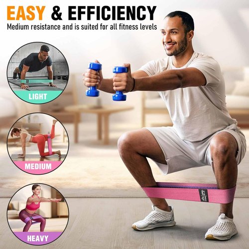Fabric Resistance Bands by Skiennix - Versatile Exercise Bands for Glutes, Legs & Home Workouts