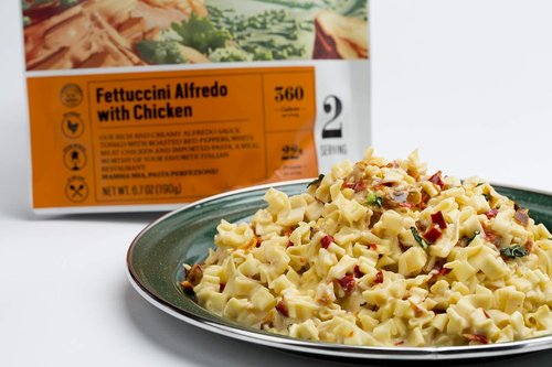 Backpacker's Pantry Fettuccini Alfredo with Chicken - Freeze-Dried Camping Meal - 40g Protein | 6 Servings