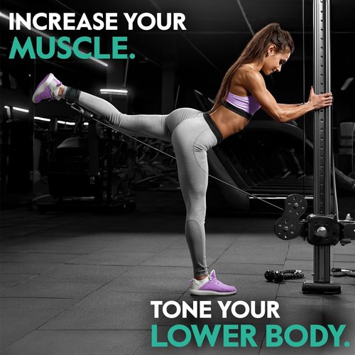FITGIRL Ankle Strap for Cable Machine - Premium Padded Comfort for Glute Workouts | Home & Gym Use