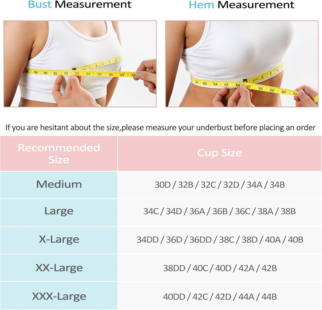 Skiennix Women's Zip Front Sports Bra - Wireless Comfort for Post-Surgery & Yoga | Activewear