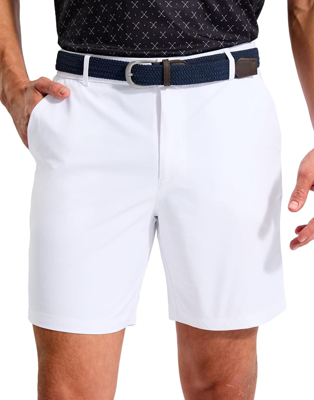 Obla Men's Golf Shorts - Classic Fit Casual Dress Shorts with 4 Pockets | Lightweight & Stretchy (5"/7"/9")