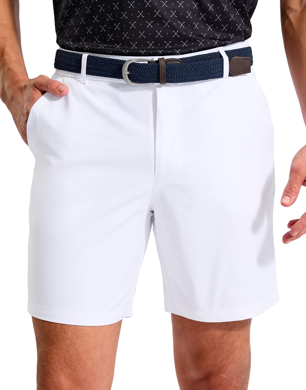 Obla Men's Golf Shorts - Classic Fit Casual Dress Shorts with 4 Pockets | Lightweight & Stretchy (5"/7"/9")