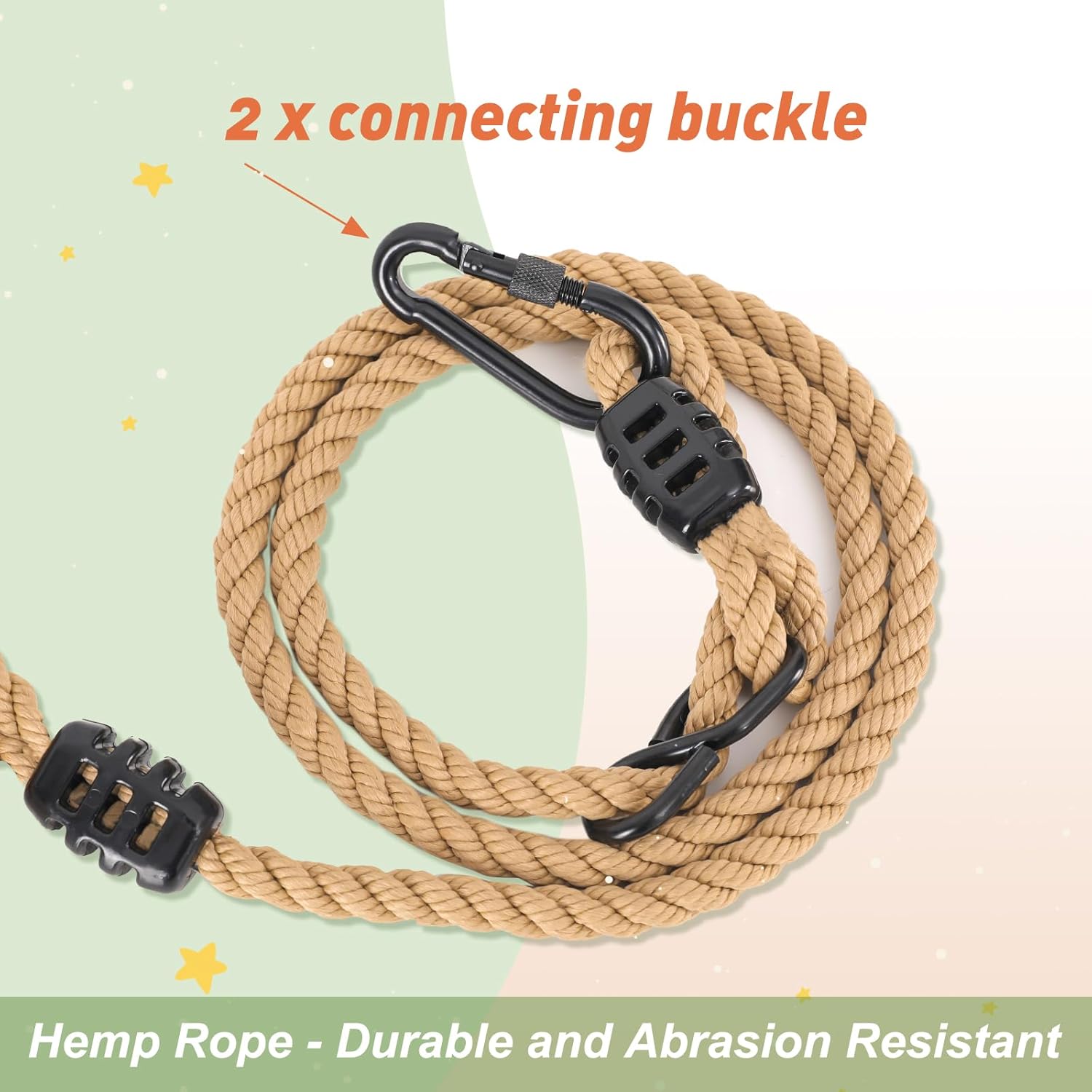 YAERSI Wooden Gymnastics Rings - Adjustable Pull-Up Rings for Kids' Home Exercise | Durable & Versatile